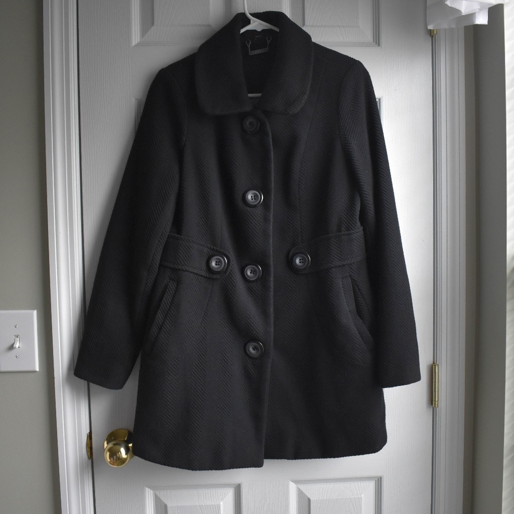 CLEARANCE❗ Black Heavyweight Peacoat - L